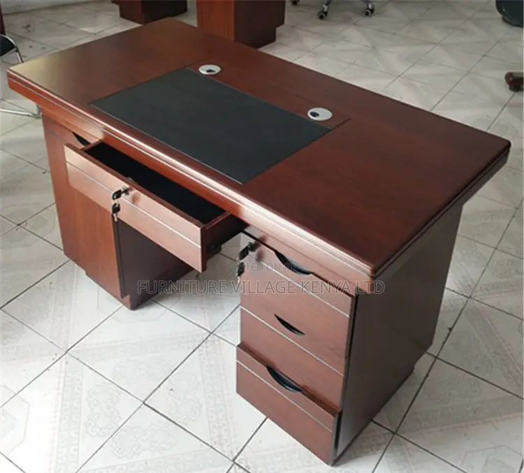 Office Tables:1200mm Mahogany Finish Executive Office Desk