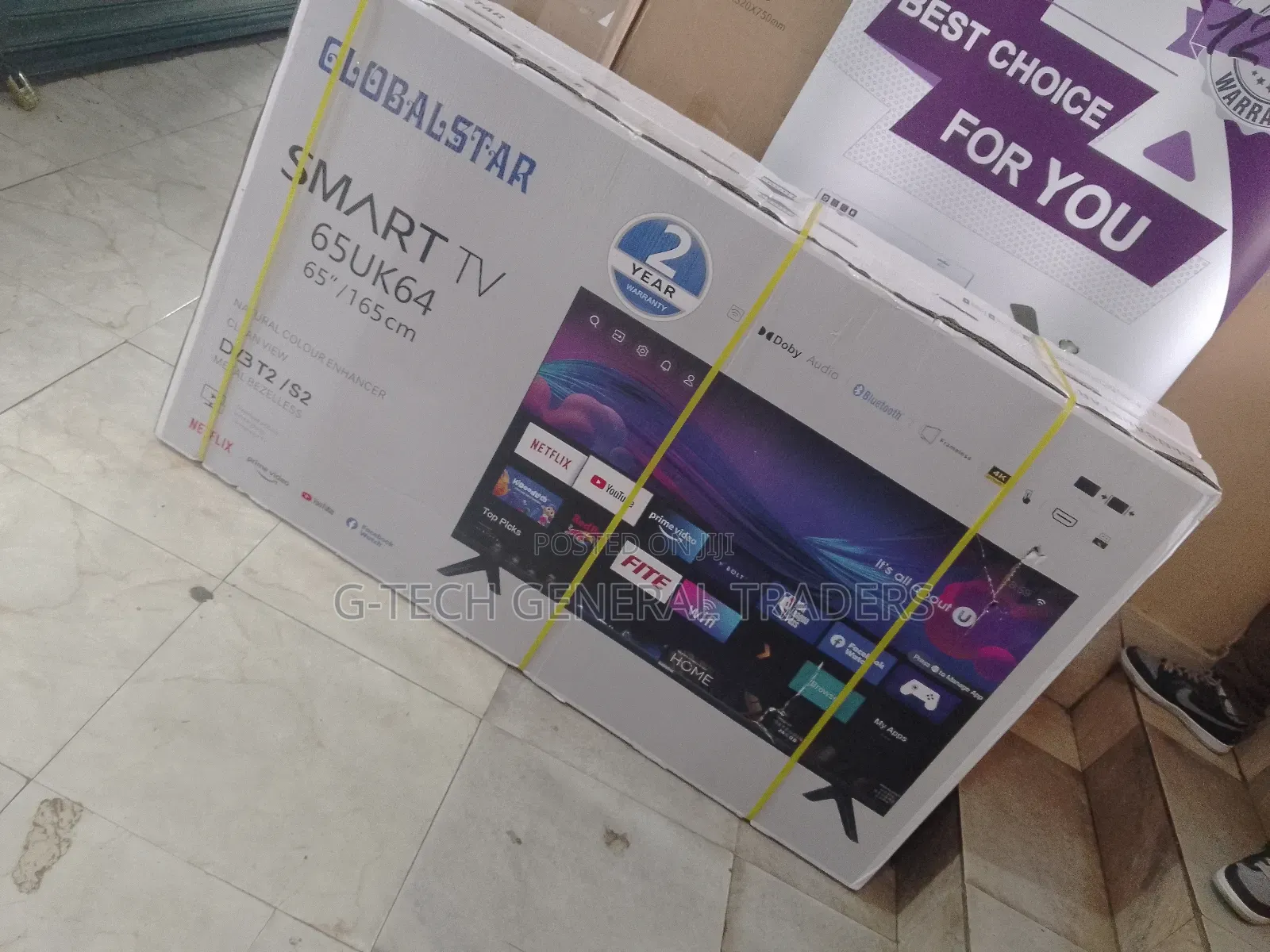 Globalstar 65uk64 65inch Smart Tv , Youtube, Netflix Led Tv