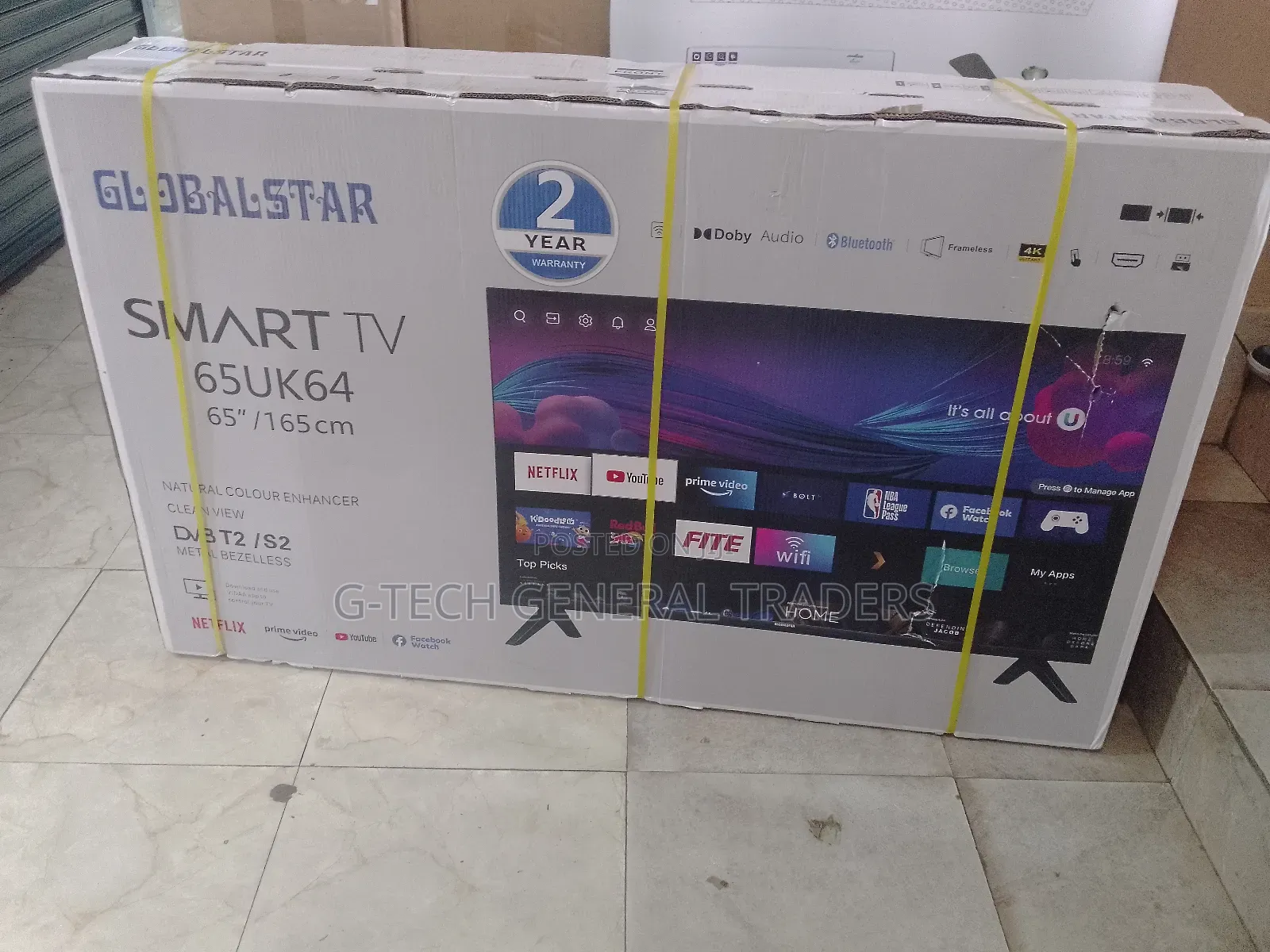 Globalstar Smart Tv 65inch Netflix, Youtube Frameless Tv