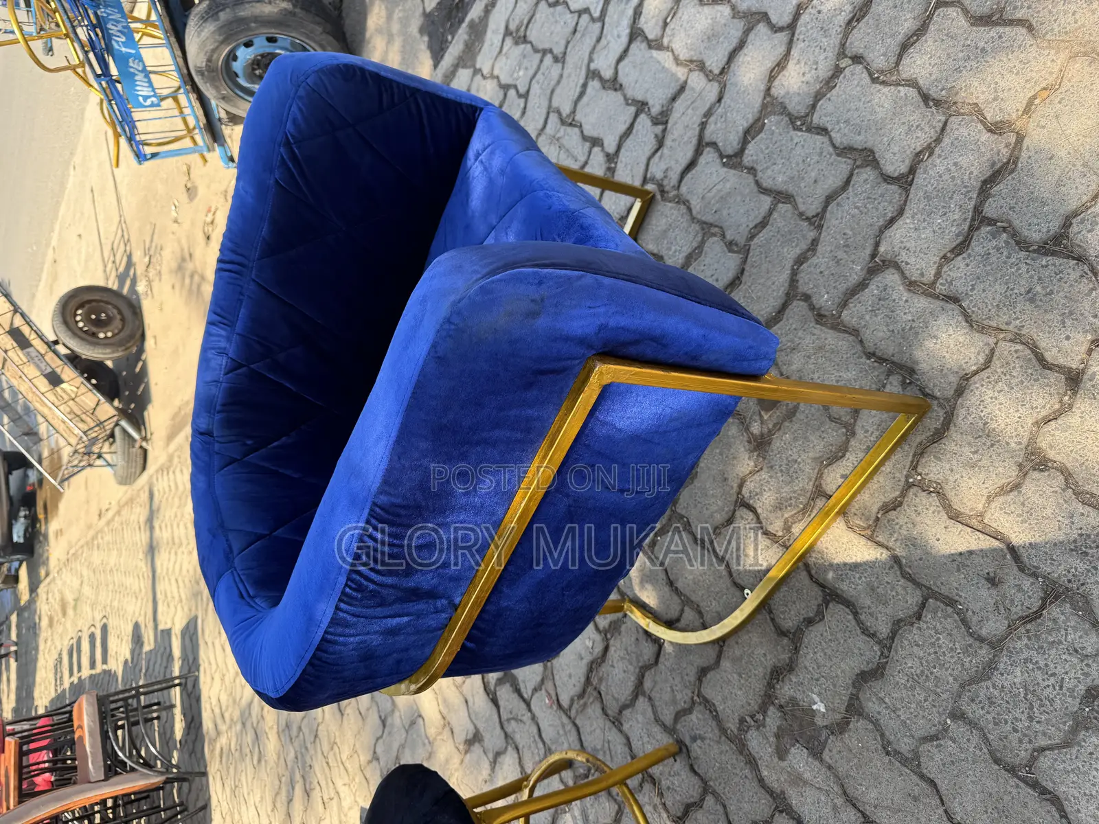 Blue Velvet Styling Chair