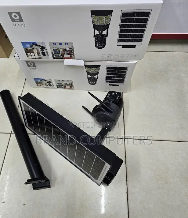 V380 Outdoor Dual Lens Solar CCTV Camera Solar Street Light