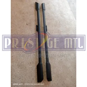 Black 2pc Set Roof Rails Fits All Car Models