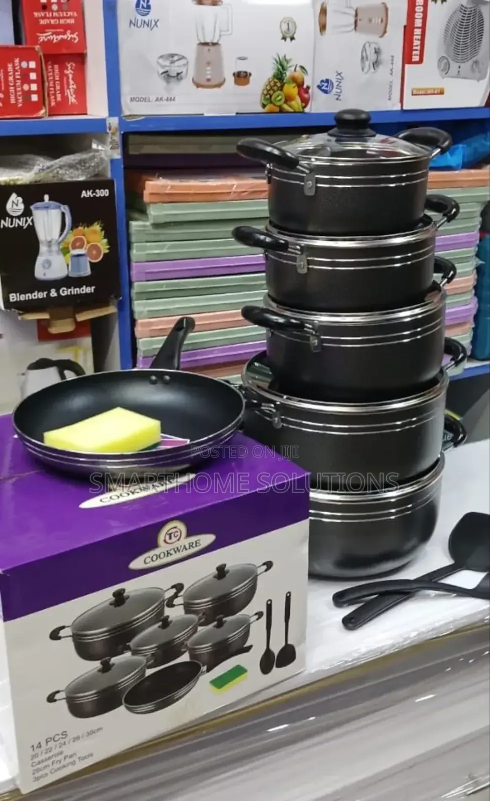 Tc 14pc Cookware Contains; 5 Cooking Pots and 5 Glass Lids;