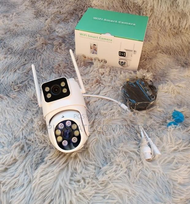 Dual Lens 4mp Indoor Security Camera With PTZ Auto Tracking