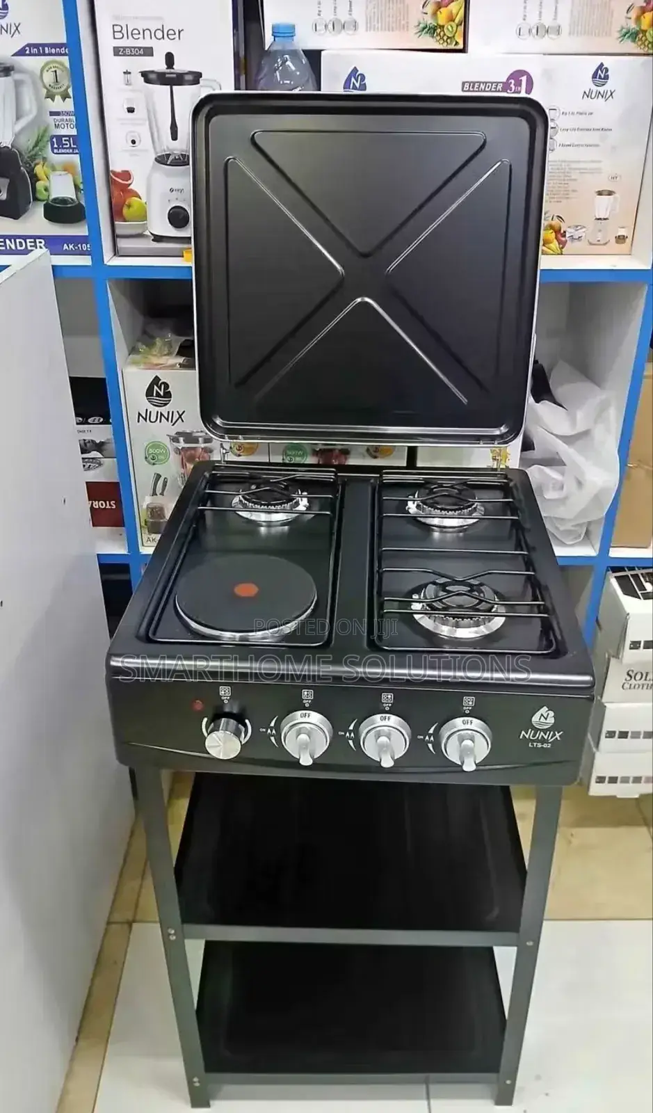 Nunix Table Top Cooker 3+1 With Standing Shelves