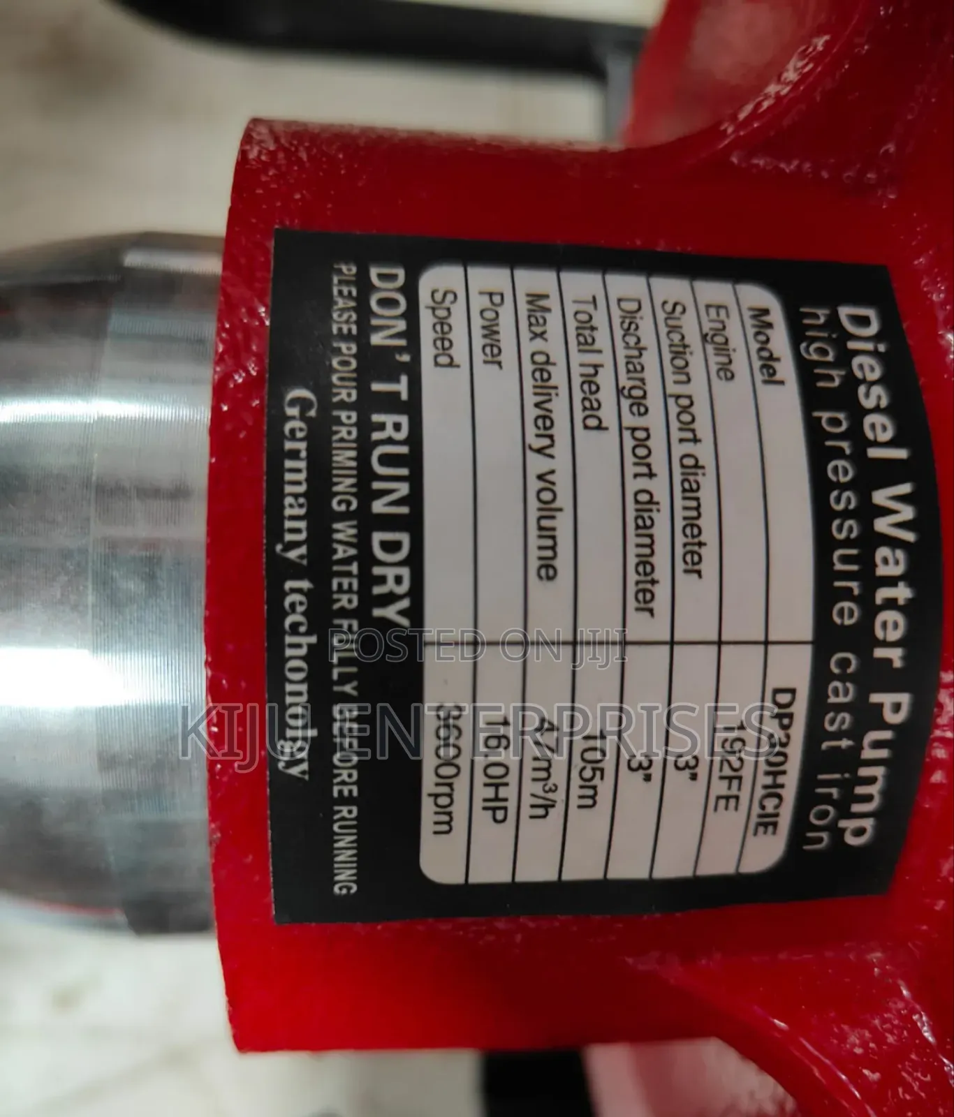 Girasol Water Pump Diesel Engine Available