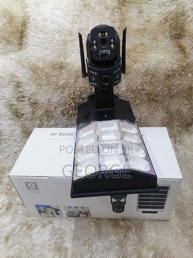Solar Street Light With CCTV Camera,V380 Pro 4g ]