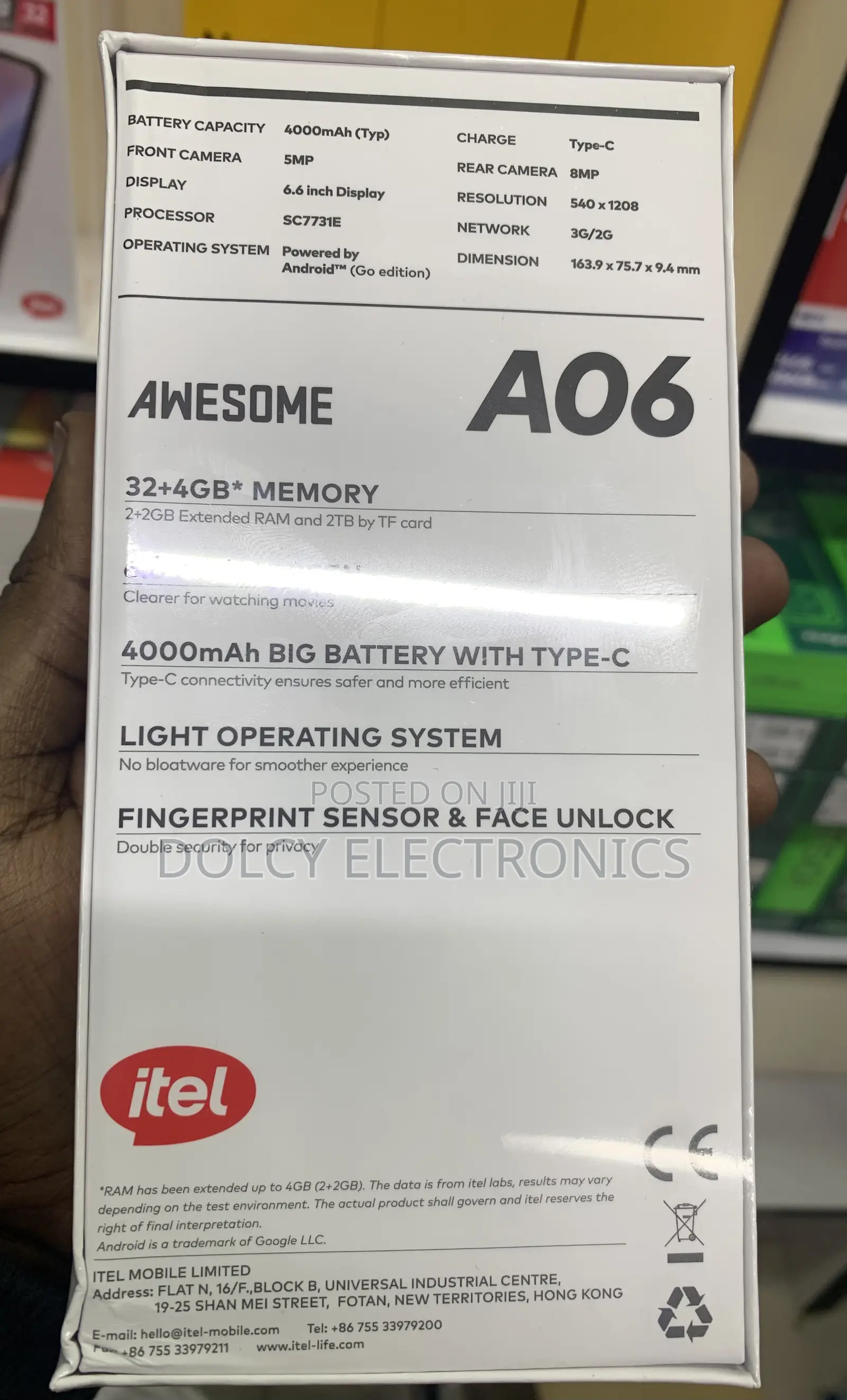 New Itel A06 32 GB White