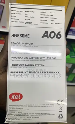 New Itel A06 32 GB White