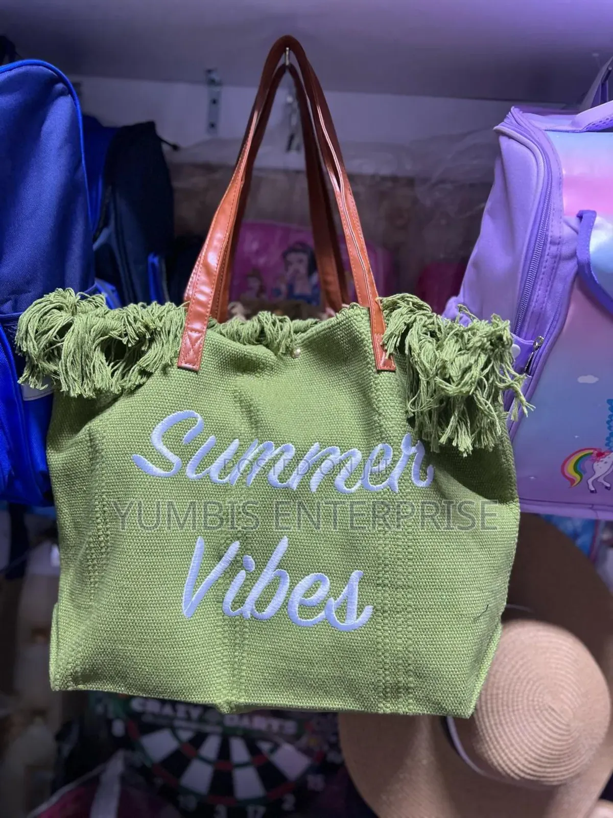 Green  Summer Vibes Tote Bags at 1200