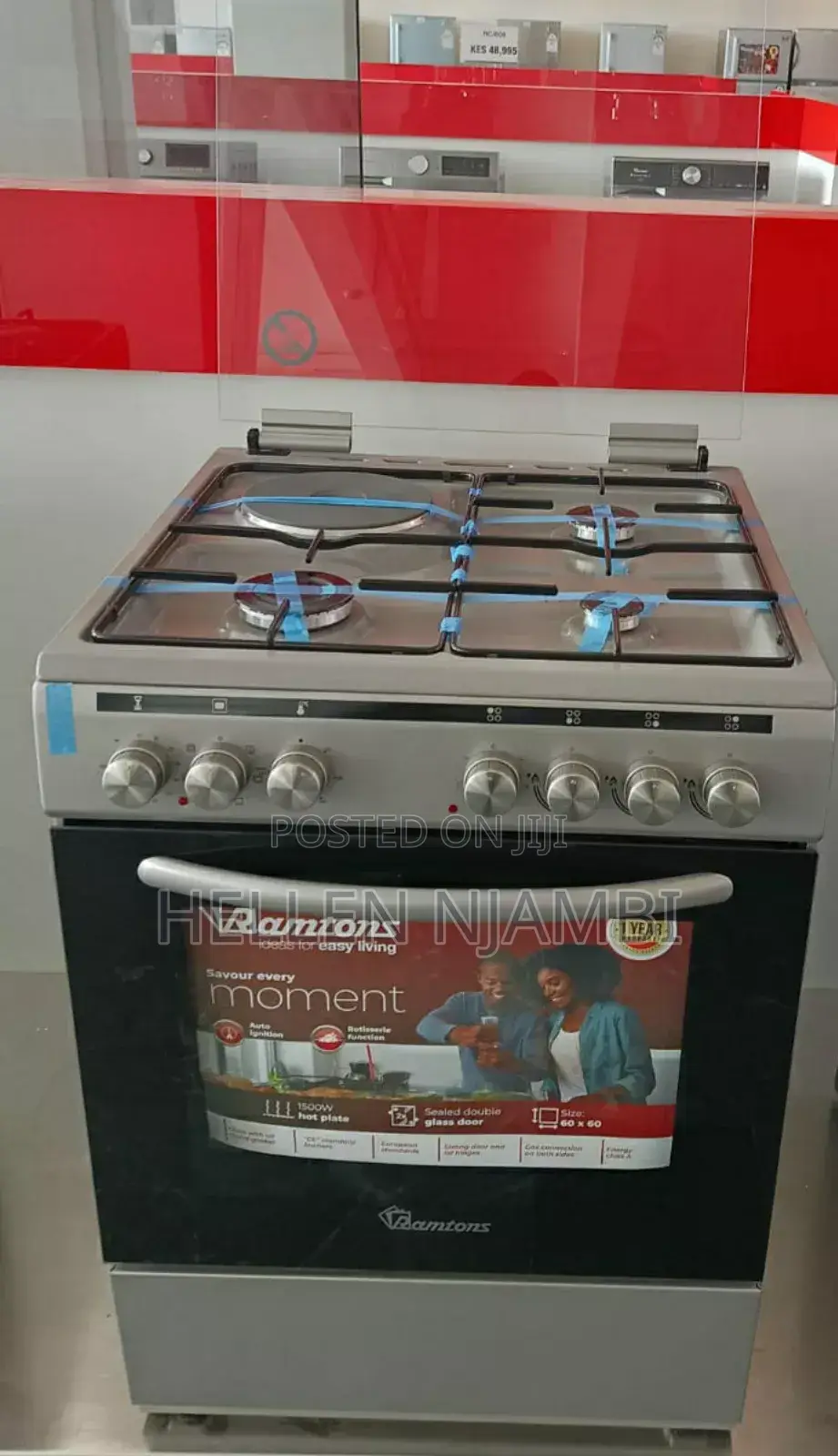 Ramtons 3g+1e 60x60 Silver Cooker