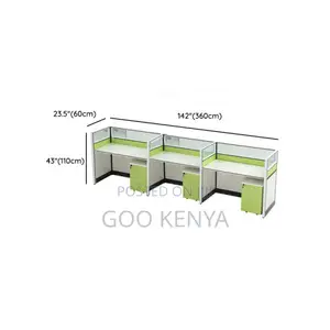 Office Desk; 4-Way Modular Office Workstation