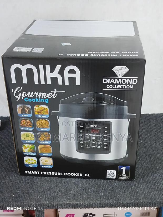 Mika Smart Electric Pressure Cooker, 6l, Stainless Steel