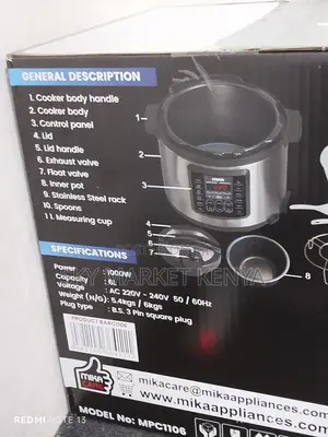 Mika Smart Electric Pressure Cooker, 6l, Stainless Steel