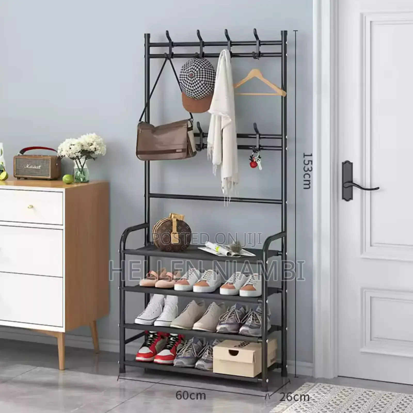 Multi-Functional Shoe and Hat Rack