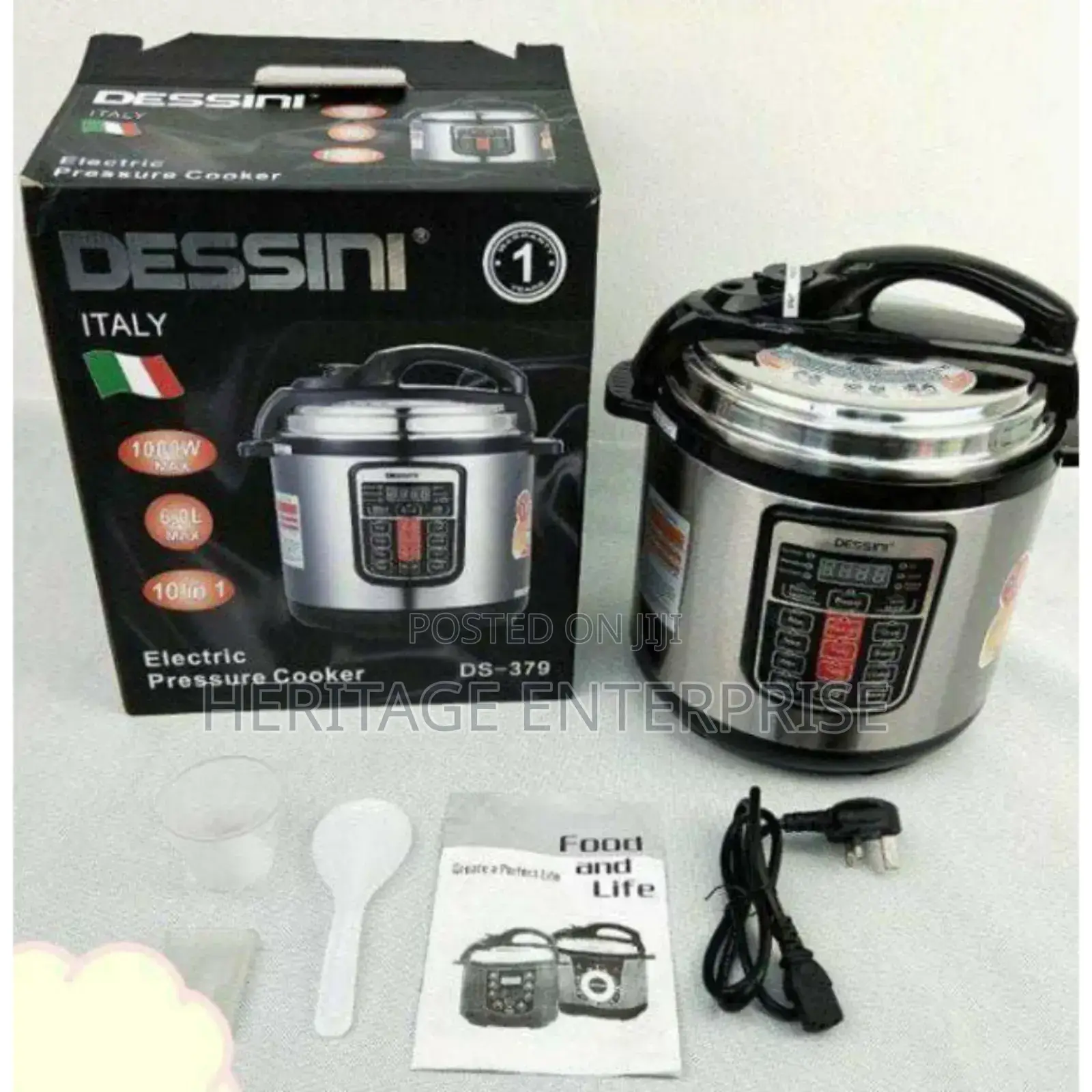 Electric Pressure Cooker Dessini 
Capacity 6l