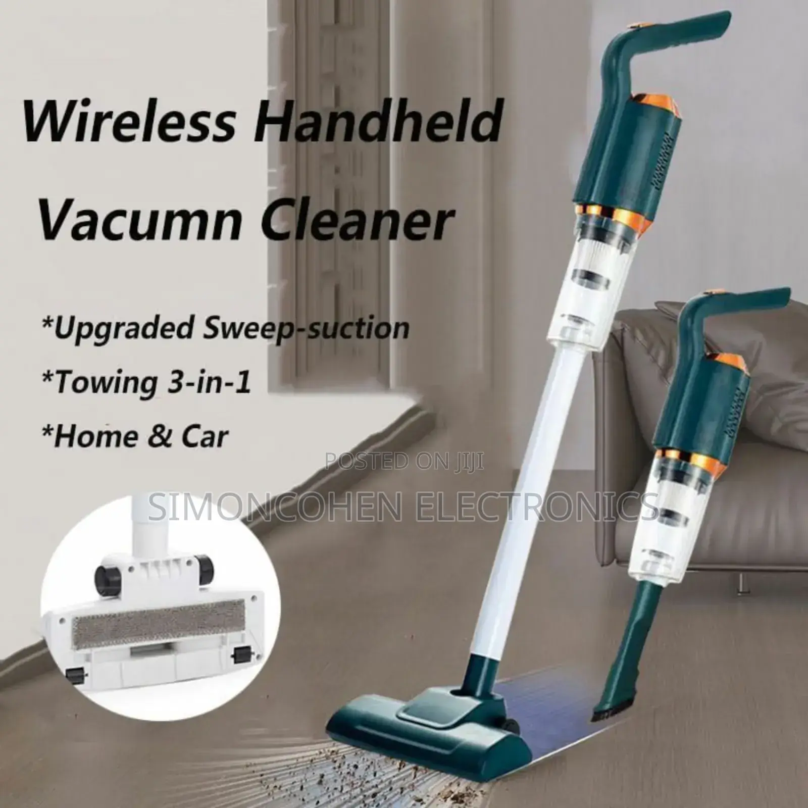 120w Wireless Rechargeable Car/Home Vacuum Cleaner