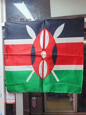 Hand Held Kenyan Flags 55 by 55 Cm