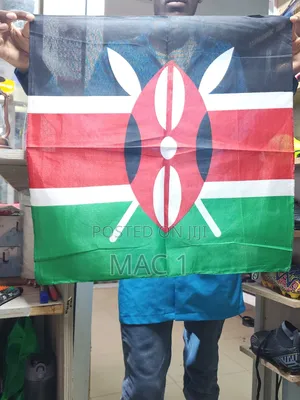 Hand Held Kenyan Flags 55 by 55 Cm