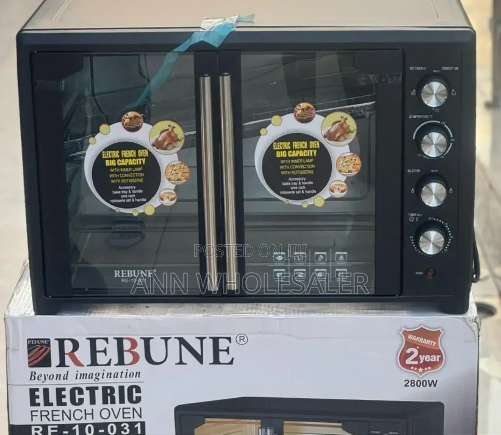 75 Litres Rebune Re-10-031 Commercial Double Door Oven