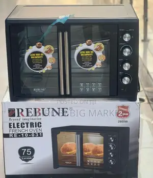 Black 75 Litres Rebune Re-10-031 Commercial Oven C/7