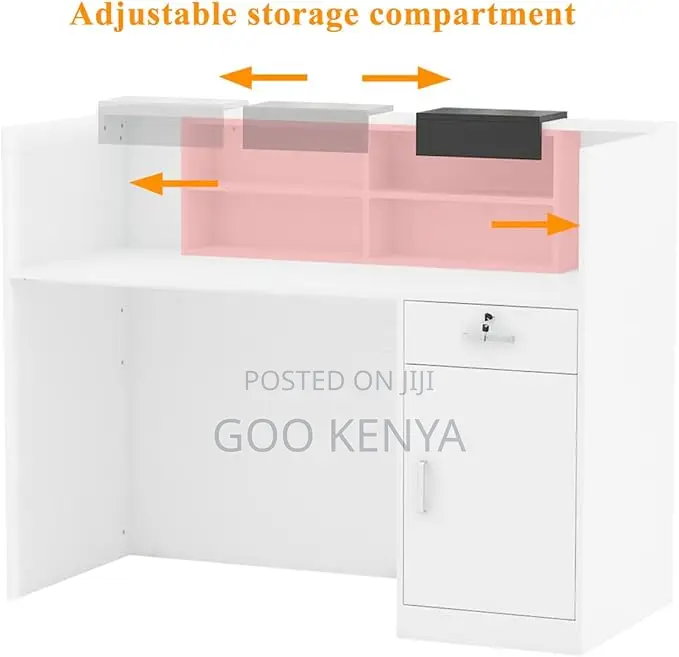 Office Desk; Rectangular Wood Reception Desk