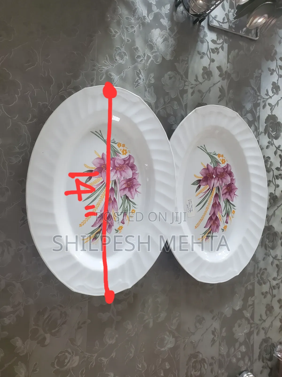Plastic Oval Dishes 2pcs
