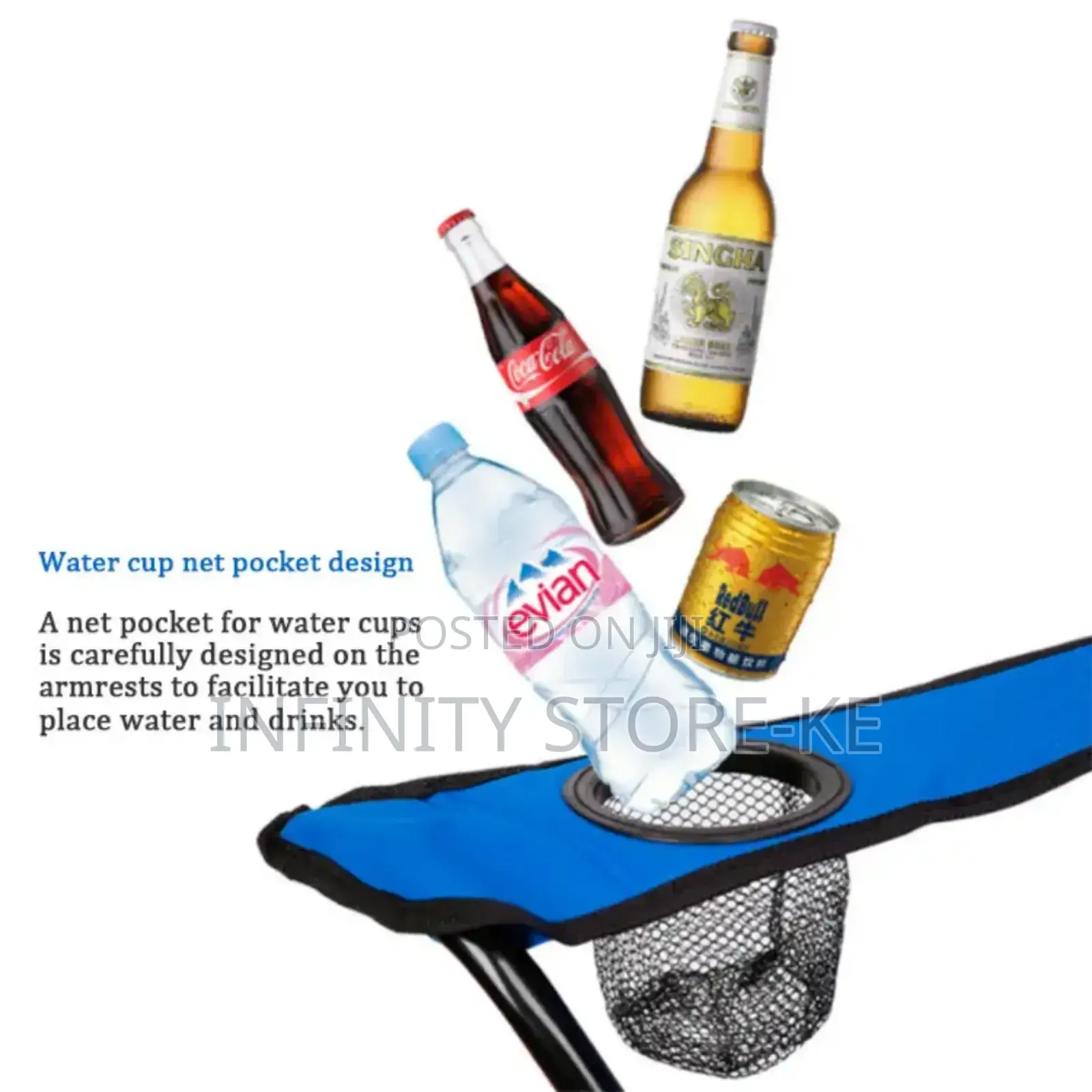 Foldable Camping Outdoor Chairs Has a Cup Holder