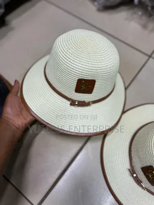 Cream White  Women's Boater Straw Summer  Hats at 900 KSH