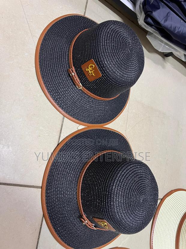 Black' Ladies/Boater Straw Hats/Beach Summer Hats