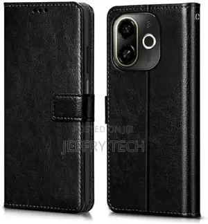 Fastship Flip Cover for Tecno Pop 9 5g (Black,