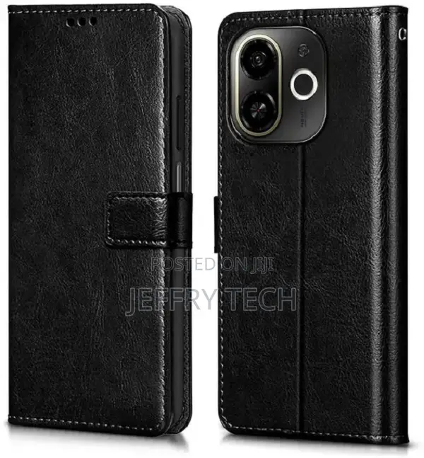 Fastship Flip Cover for Tecno Pop 9 5g (Black,