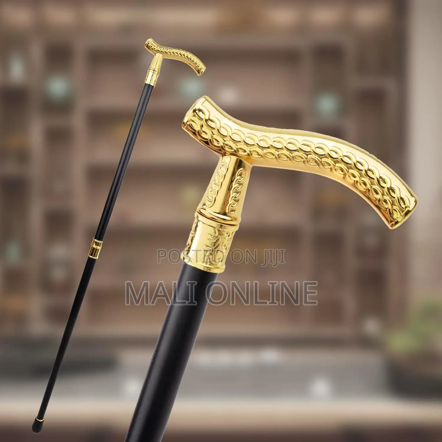 Gold Flower Walking Stick Party Decorative Cane 93cm