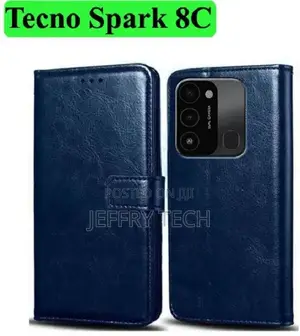 Wynhard Flip Cover for Tecno Spark 8c (Brown, Grip Case