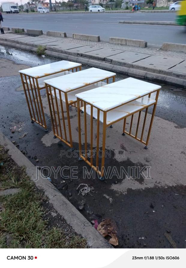 Gold and White Nail Tables - main view