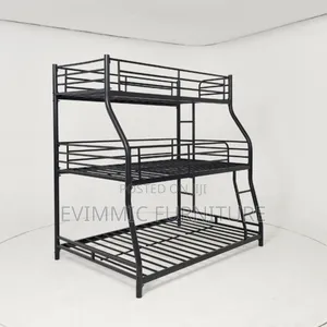 Black Tripple Sleepers Metal Bunk Bed