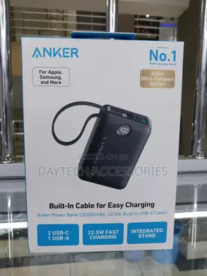 20000 Mah Anker 335 Power Bank Powercore 22.5w Type-C Cable