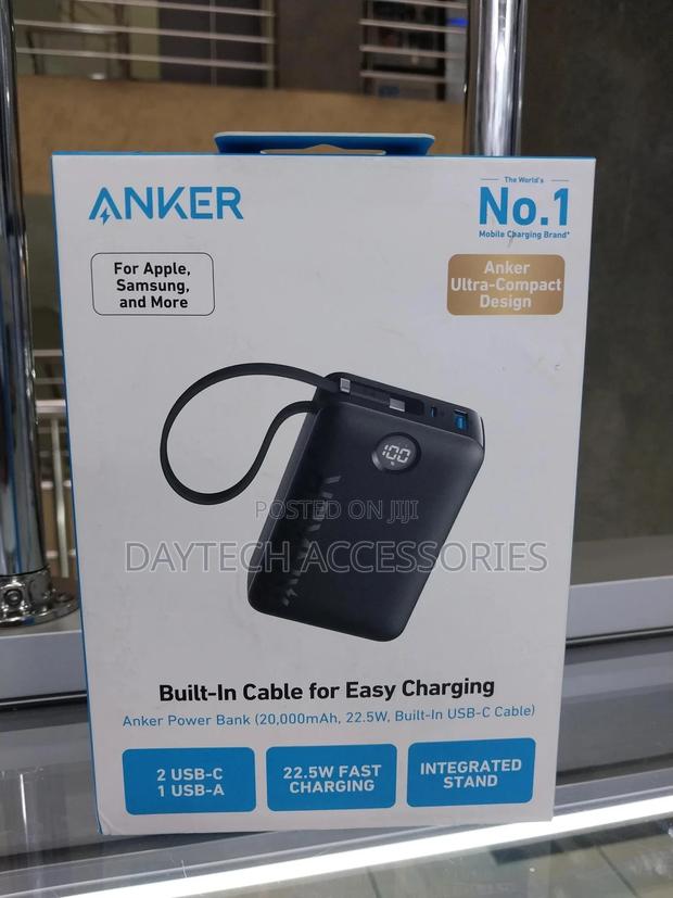 Anker 335 Powerbank Powercore 22.5w Built-in Usb-C Cable