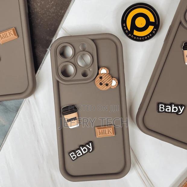 iPhone 13 Pro Cute 3d Bear Coffee Milk Candy Icons Liquid - main view