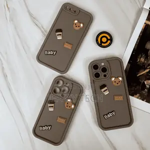 iPhone 13 Pro Cute 3d Bear Coffee Milk Candy Icons Liquid