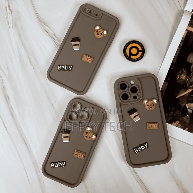 iPhone 13 Pro Cute 3d Bear Coffee Milk Candy Icons Liquid - thumbnail 2