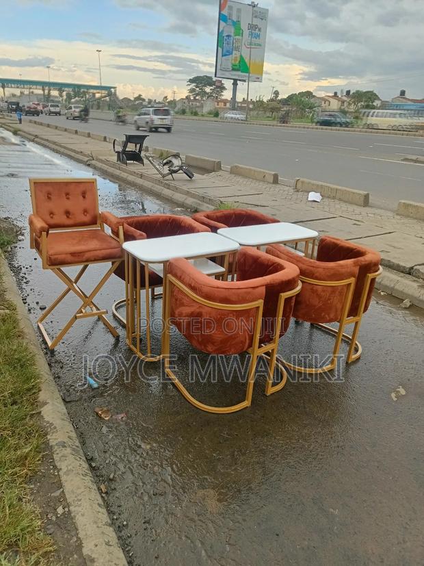 Makeup Seat and 2 Manicure Sets Burnt Orange - main view