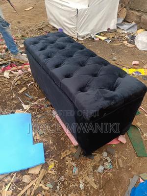 Ottoman Waiting Seat, Black 2 Seater - thumbnail 2