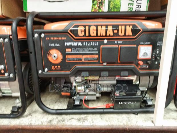 Cigma Uk 6.5kw Key Start Petrol Generator With Wheels - main view