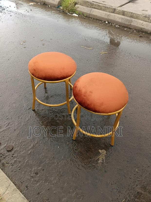 Pedicure Stools, Burnt Orange - thumbnail 3