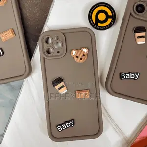 iPhone 11 Pro Max Cute 3d Bear Coffee Milk Candy Silicon Cas