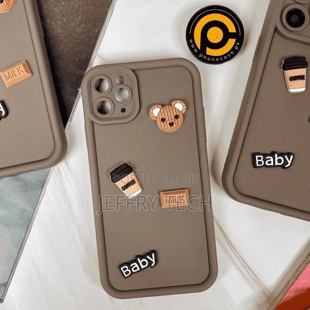 iPhone 11 Pro Max Cute 3d Bear Coffee Milk Candy Silicon Cas