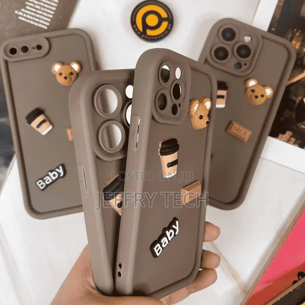 iPhone 11 Pro Max Cute 3d Bear Coffee Milk Candy Silicon Cas