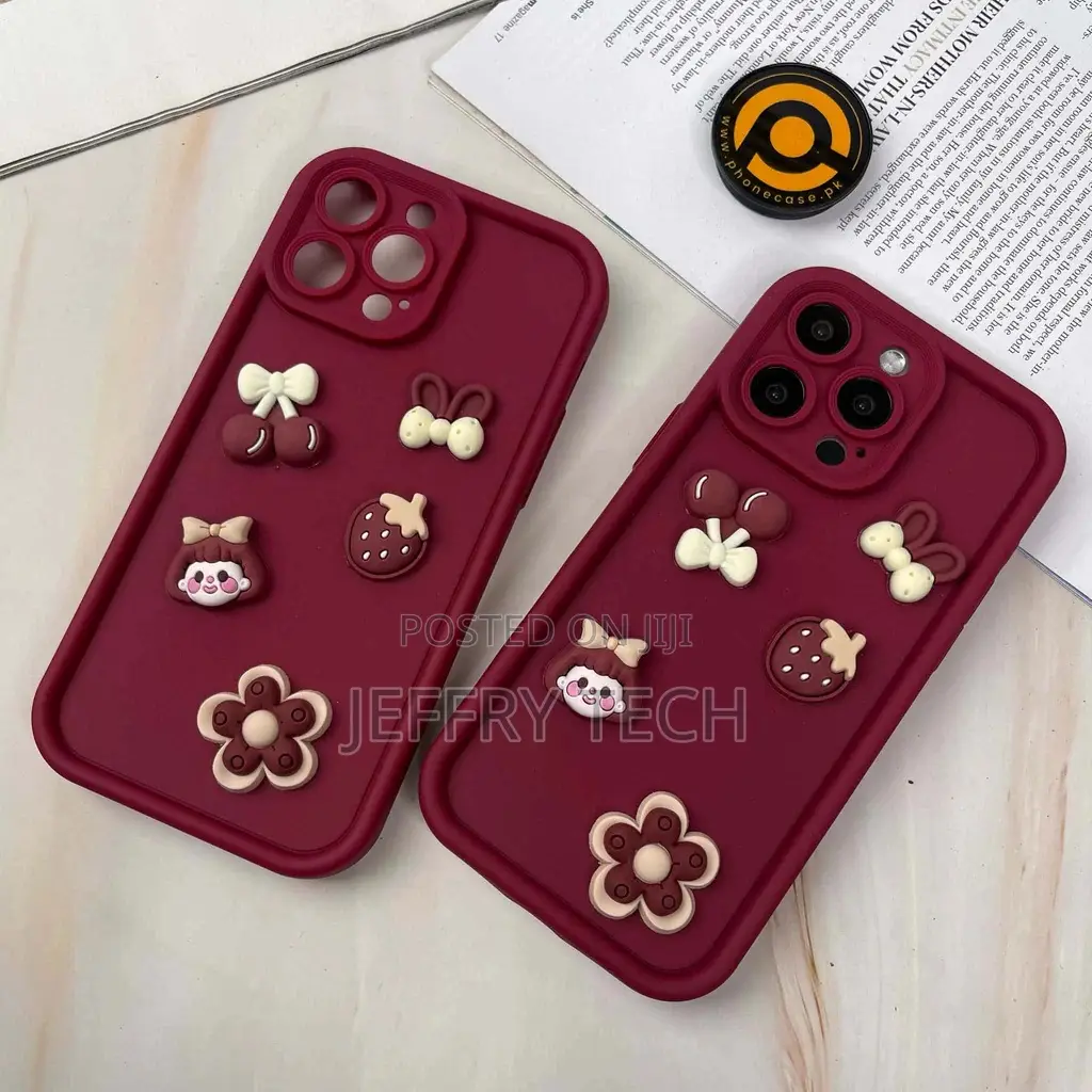 Samsung Galaxy A16 Cute 3d Cherry Flower Icons Silicon Case