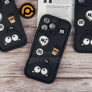 iPhone 16 Pro Max Cute 3d Briquette M M Icons Silicon Case